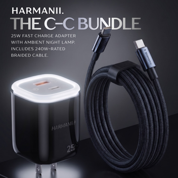 HARMANII. GLOW ADAPTER & FLOWCHARGE CABLE BUNDLE (C-C, 1.8m)