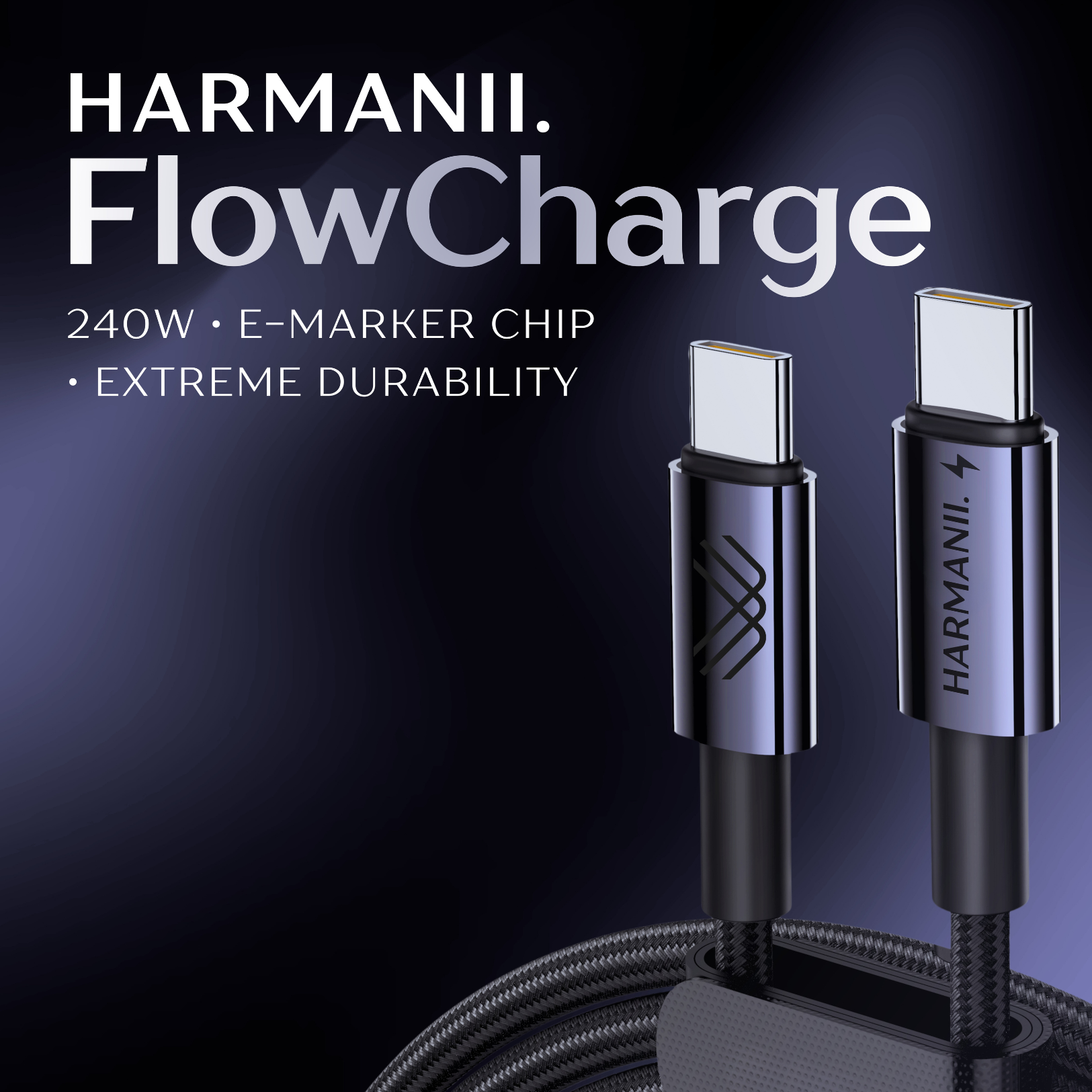 Harmanii. FlowCharge C to C cable (1.8m)