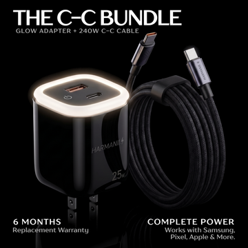 HARMANII. GLOW ADAPTER & FLOWCHARGE CABLE BUNDLE (C-C, 1.8m)