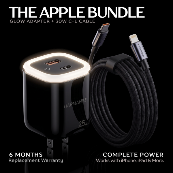 HARMANII. GLOW ADAPTER & FLOWCHARGE CABLE BUNDLE (C-L, 1.8m)